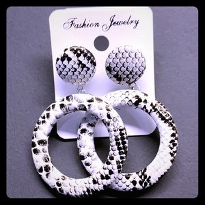 Snake skin earrings